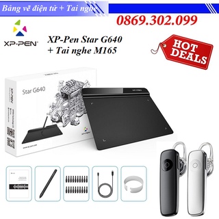 [ Chính hãng ] Combo Bảng Vẽ Điện Tử XP-Pen Star G640 Siêu Mỏng + Tai Nghe Thể Thao Không Dây Bluetooth M165