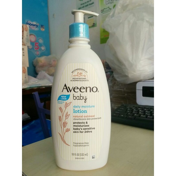 [Date 07-2023] Sữa dưỡng ẩm Aveeno Baby Daily Moisture Lotion Fragrance Free 532ml