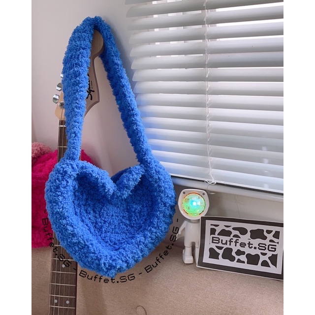 Túi Len Xù Handmade Trái Tim 💙❤️💗