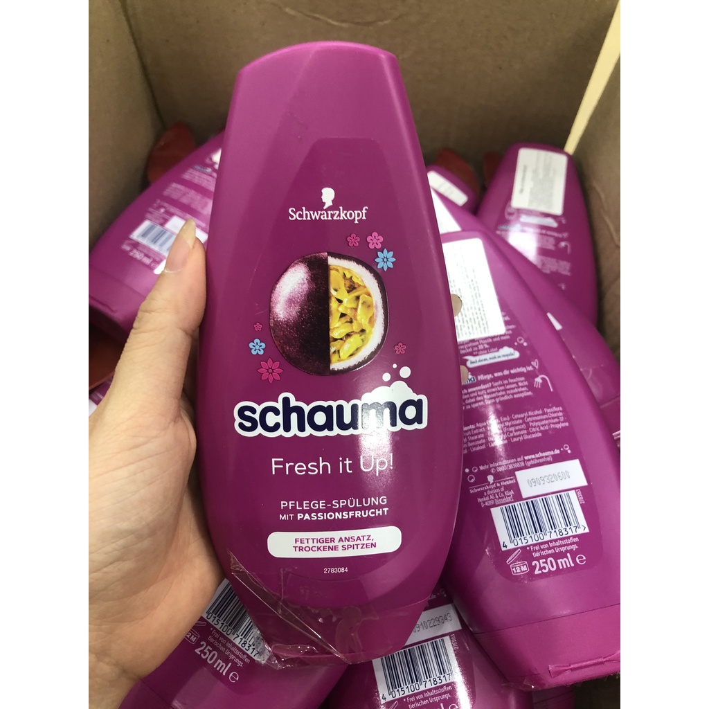 Bộ Dầu Gội, Dầu Xả Schwarzkopf Schauma Fresh it up - cho da đầu dầu và đuôi tóc khô - 400ml - Đức