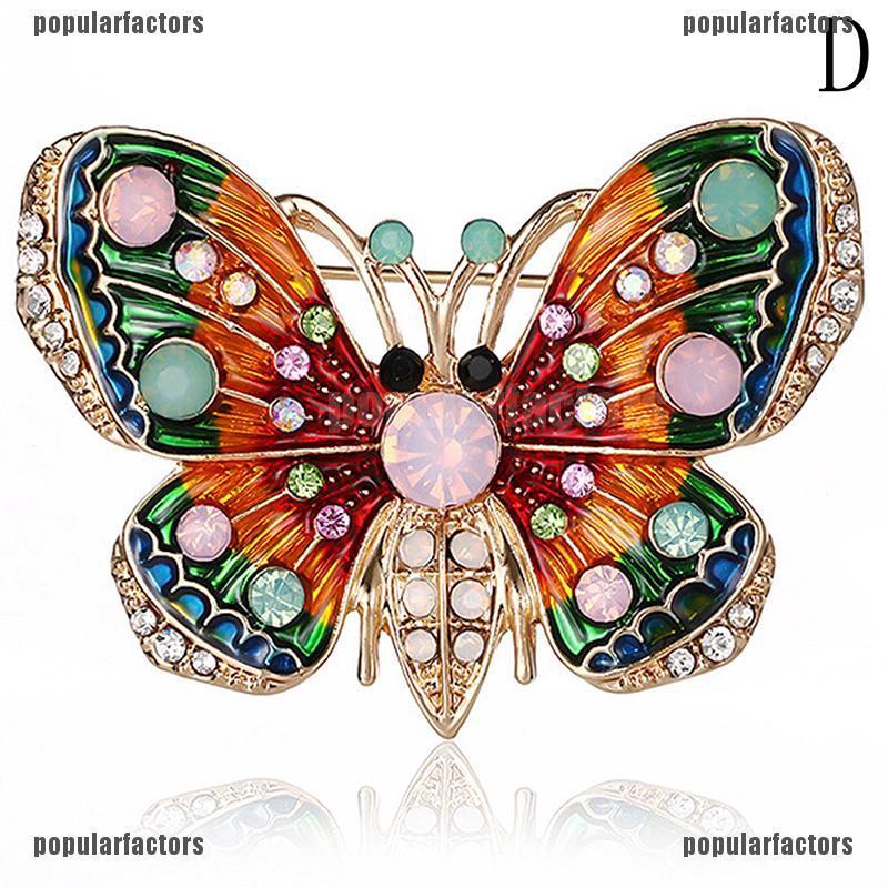 Ghim Cài Áo Hình Bướm Đính Đá Pha Lê Dễ Thương