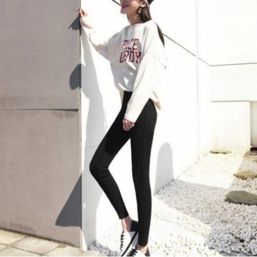 Quần legging cạp cao, Quần legging Zara nâng mông dáng dài có túi sau vải cotton co giãn Mia Shore