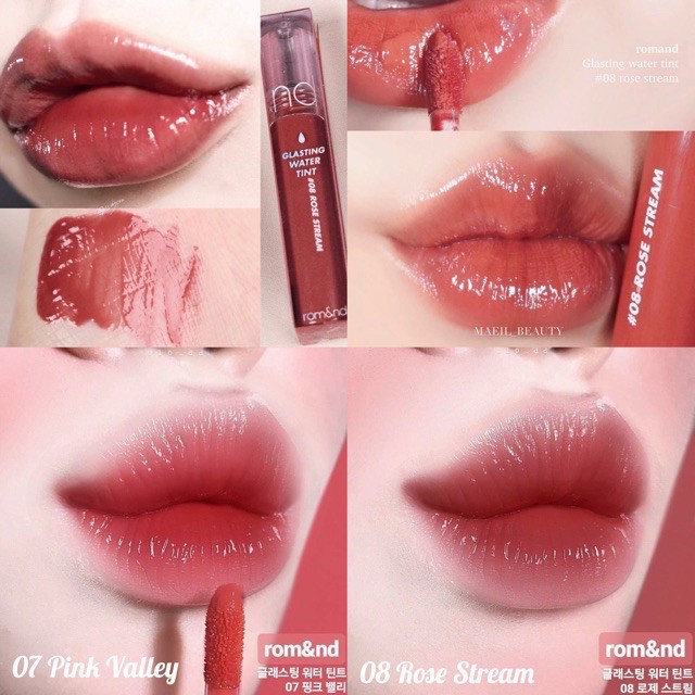 Son tint nước siêu lì Romand Glasting Water Tint
