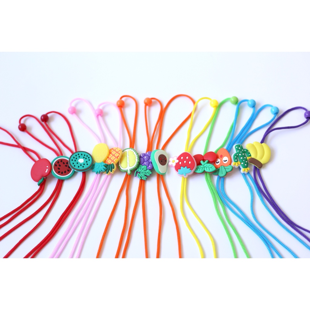 Dây đeo khẩu trang, dây đeo kính co giãn chống thất lạc ,chống rơi có nút điều chỉnh độ ôm hình trái cây dễ thương