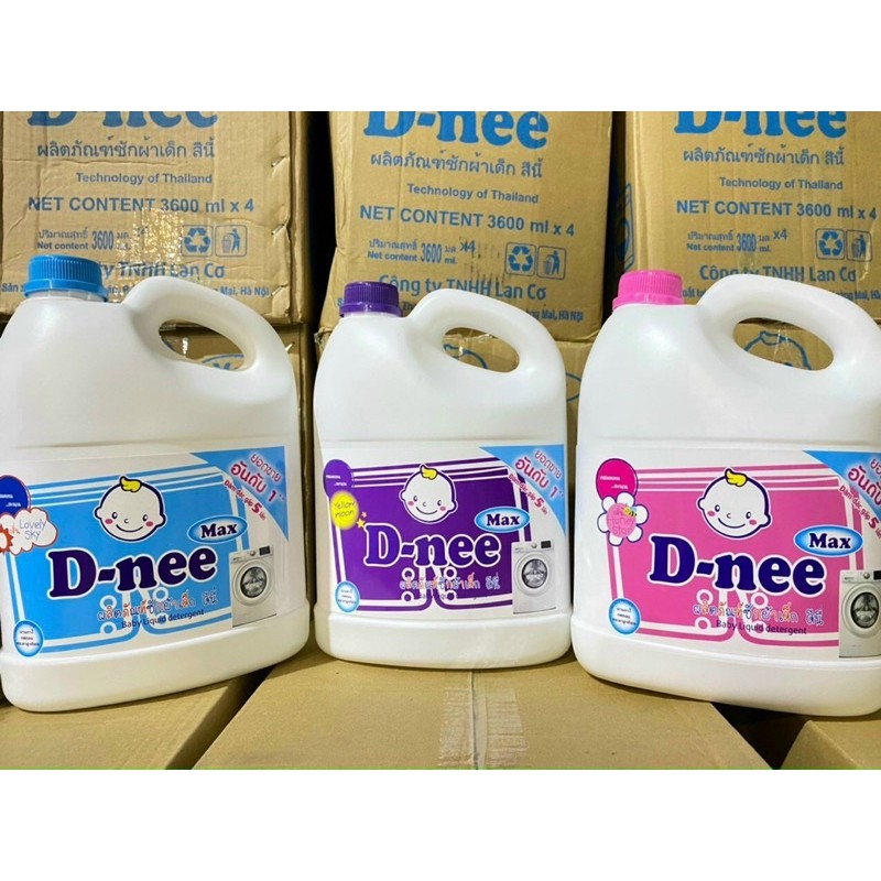 Nước giặt quần áo em bé Dnee 3000ml Hồng/ Xanh Dương