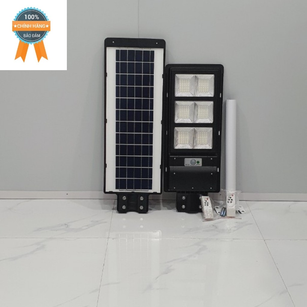 Đèn Năng Lượng Mặt Trời Liền Thể 120W Có Cảm Biến Chuyển Động, Có Điều Khiển, Chống Nước Mưa,Bảo Hành 24 tháng