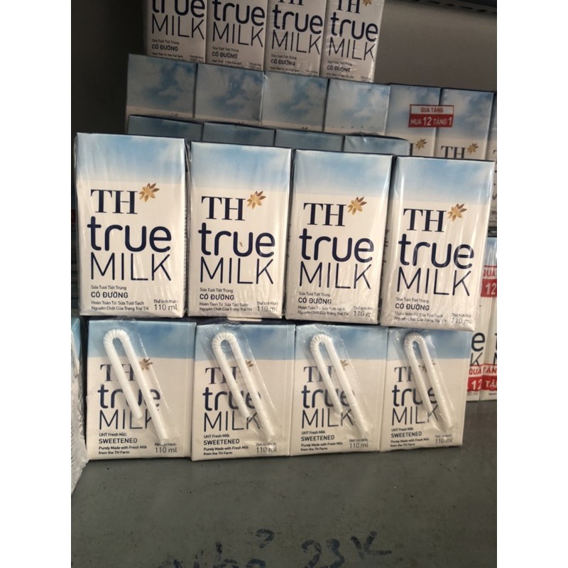 SỮA TƯƠI TIỆT TRÙNG TH TRUE MILK 110ml*12 ( ĐỦ MÙI/ CÓ ĐƯỜNG/ ÍT ĐƯỜNG/ KHÔNG ĐƯỜNG/ SOCOLA/ DÂU)