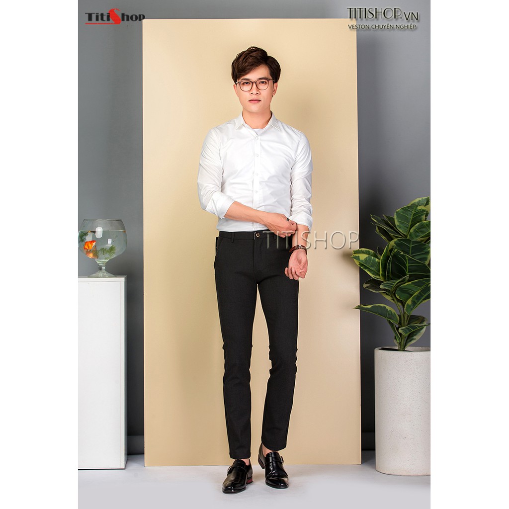 Quần tây nam Titishop QTN183 Xám đậm ( luxury )