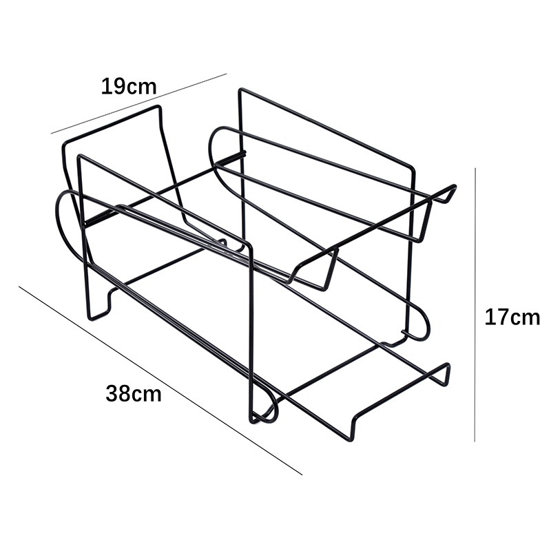 Giá Sắt Nhiều Tầng Đựng Lon Nước Ngọt / Bia Tiện Dụng Cho Nhà Bếp