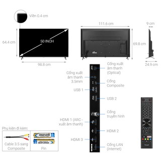 Android Tivi Vsmart 4K 50 inch 50KD6800 (Miễn phí giao tại HCM-ngoài tỉnh liên hệ shop)