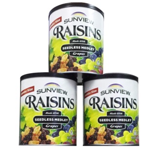 Combo 3 Hộp Nho Khô Sunview Raisins Mỹ Date 2022