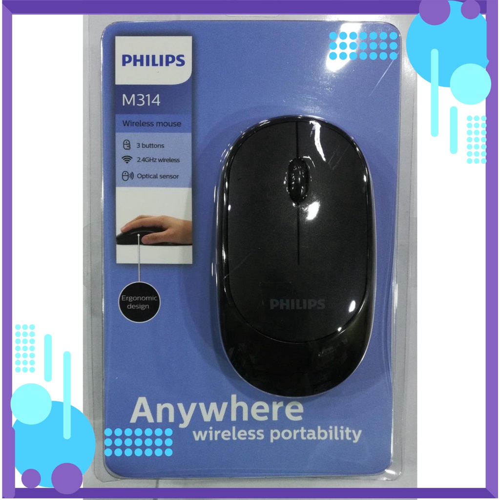 [BẢO HÀNH 1 ĐỔI 1] Mouse ko dây Philips M314 Công ty -hàng nhập khẩu