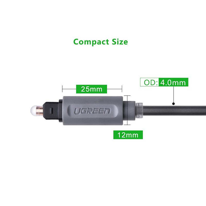 Dây âm thanh quang số optical SPDIF toslink cho Smart TV TV box Loa DAC 1 mét 1.5 mét 2 mét 3 mét Ugreen