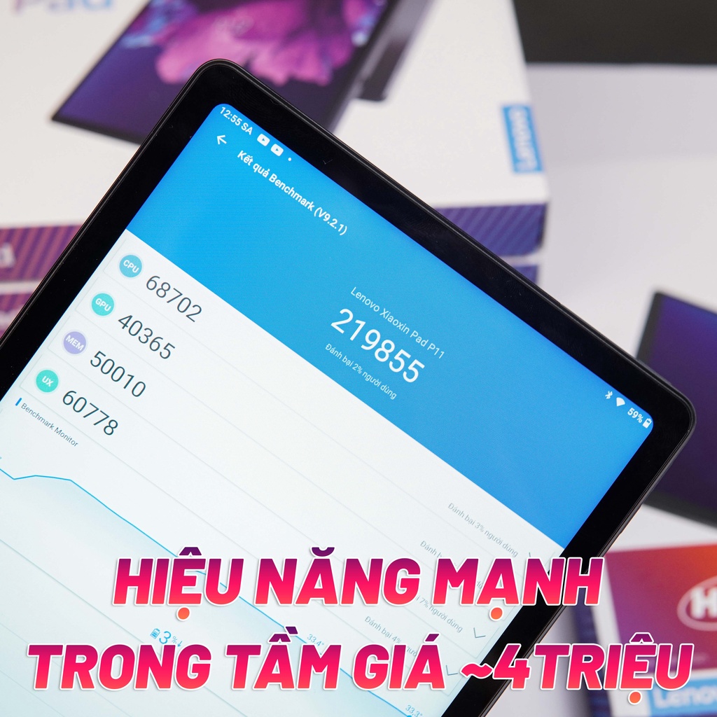 Máy Tính Bảng Lenovo Tab P11 2022 - Xiaoxin Pad P11 Màn Hình 2K, Snapdragon 680, Pin 7700mAh, Sạc Nhanh 20W