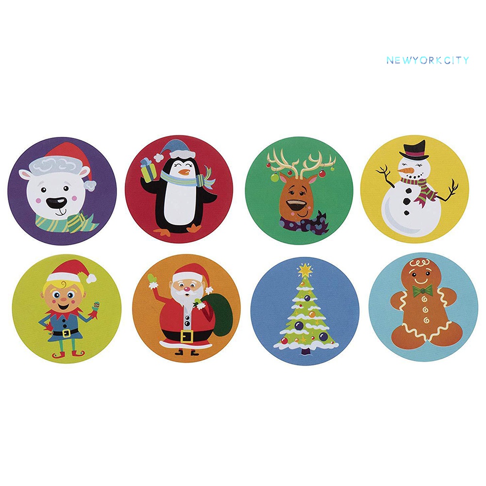 500 Nhãn Dán Trang Trí Bánh Phong Cách Giáng Sinh Đáng Yêu