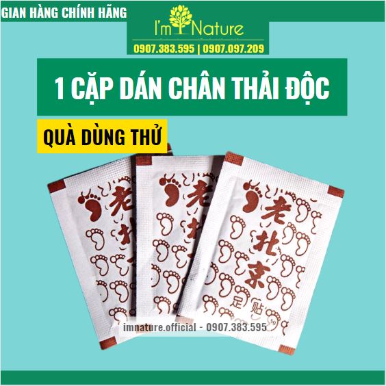 2 Miếng Dán Ngải Cứu Thải Độc Chân Lão Bắc Kinh (1 cặp)