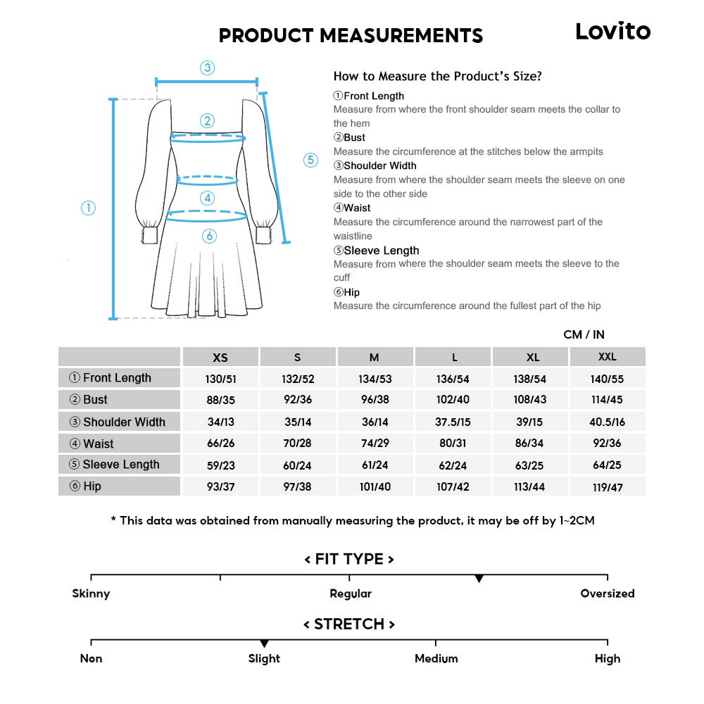 Lovito Đầm cổ cao xếp ly trơn vừa phải L24ED097 (Xanh)
