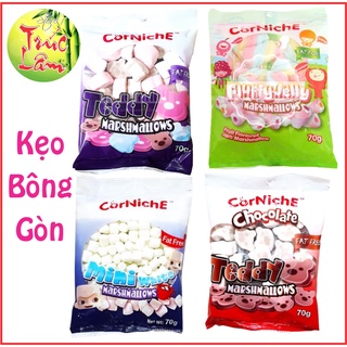 Kẹo Bông Gòn Marshmallow CorNiche Hương Trái Cây | Sôcôla | Tuyết trắng hình Gấu - Nhập khẩu Philippines
