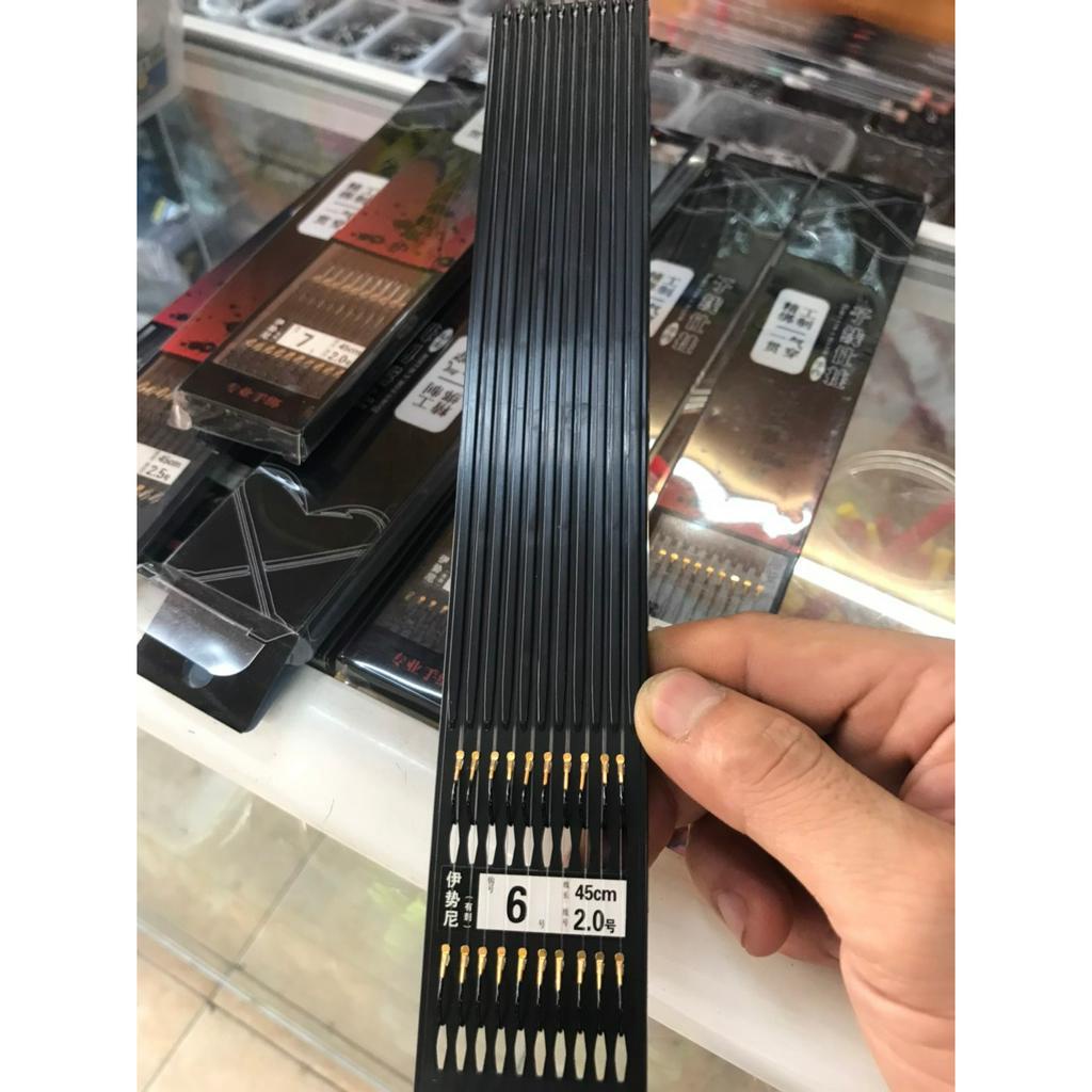 Thẻo đôi - Hộp gồm 10 bộ thẻo lưỡi đôi buộc sẵn chuyên câu cá chép, rô phi
