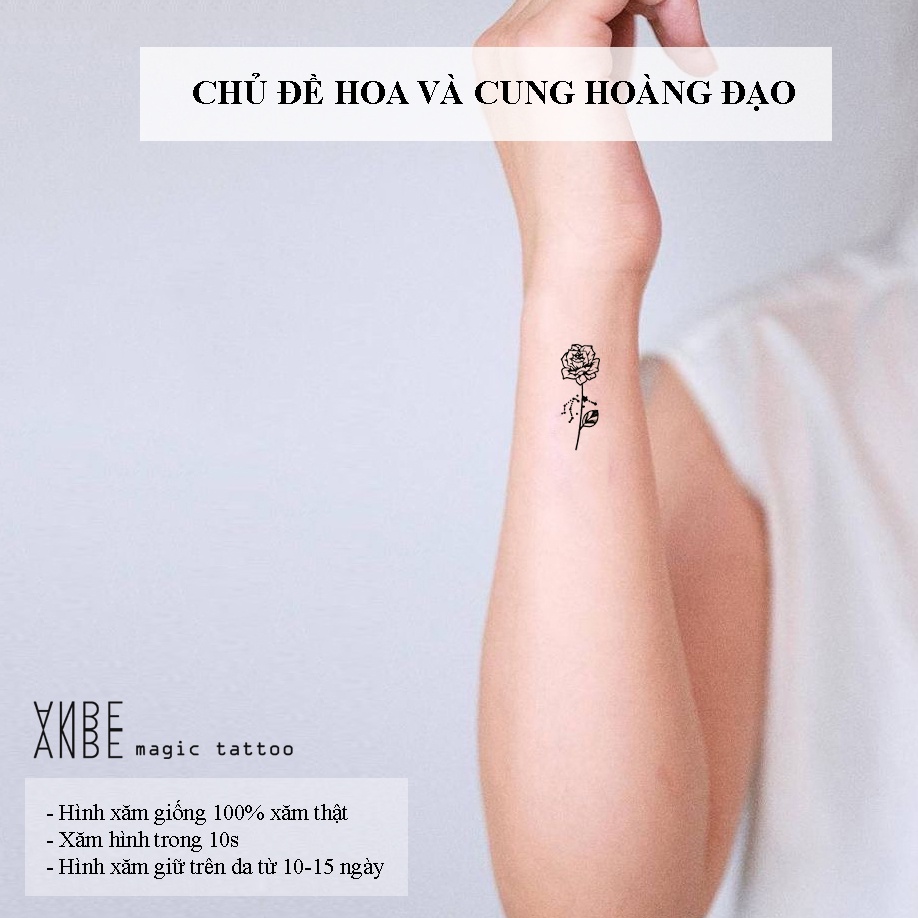 Hình xăm tạm thời giống thật 100% trong 10-15 ngày, chống nước và xà phòng ANBE MAGIC TATTOO