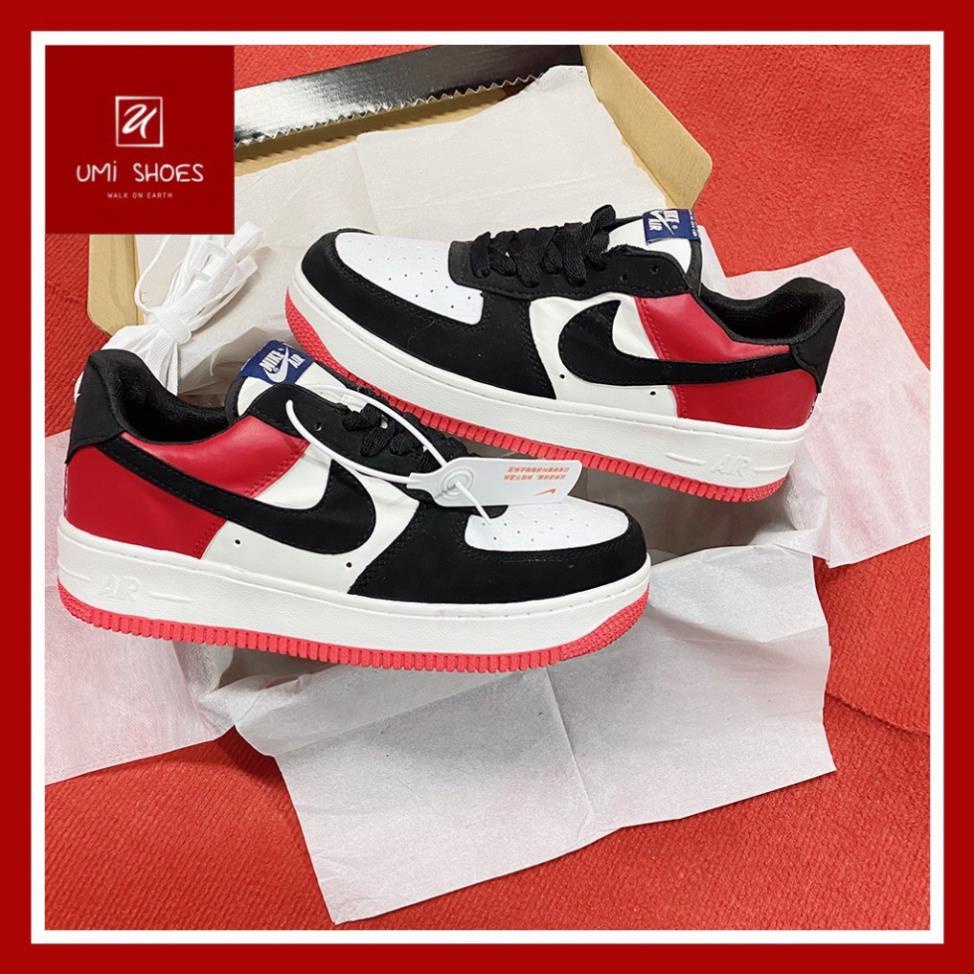 Giày_Nike AF1 Nam Nữ, Giày Air Force 1 Đỏ Đen Hàng Thanh Lý Full Box *