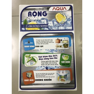 Tem dán tủ lạnh Aqua, miếng dán tủ lạnh Aqua
