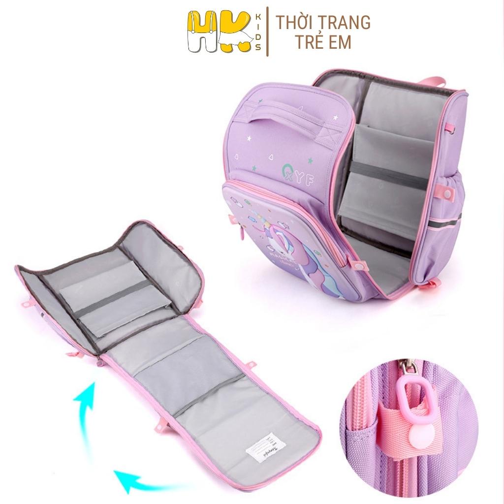 Balo chống gù cho bé HK KIDS, chất Vải Oxford an toàn, chống thấm nước có phản quang cho bé học lớp 1-3