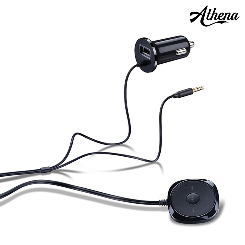 Athena ✨ Wireless Bluetooth Car 3.5mm AUX Adapter Music Receiver + Car Charger