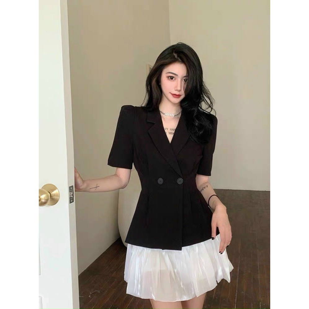 Set áo blazer và chân váy xòe xếp xinh xắn, sang trọng - Tani Dress | BigBuy360 - bigbuy360.vn