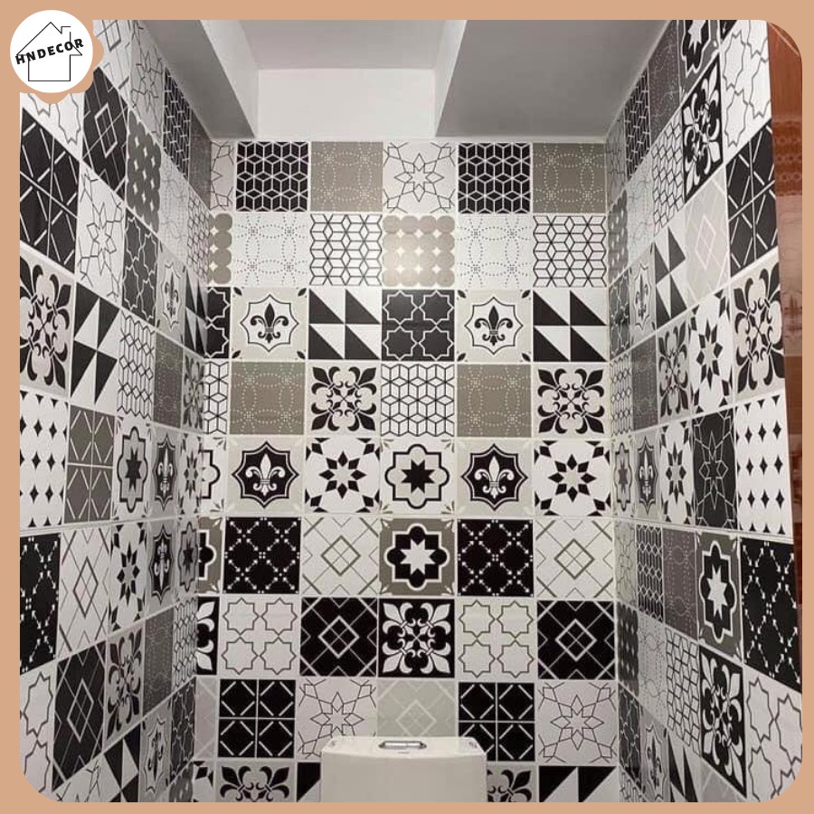Decal gạch bông dán bếp khổ 40x60cm, decal dán nhà vệ sinh - trang trí nhà cửa - HN Decor | BigBuy360 - bigbuy360.vn