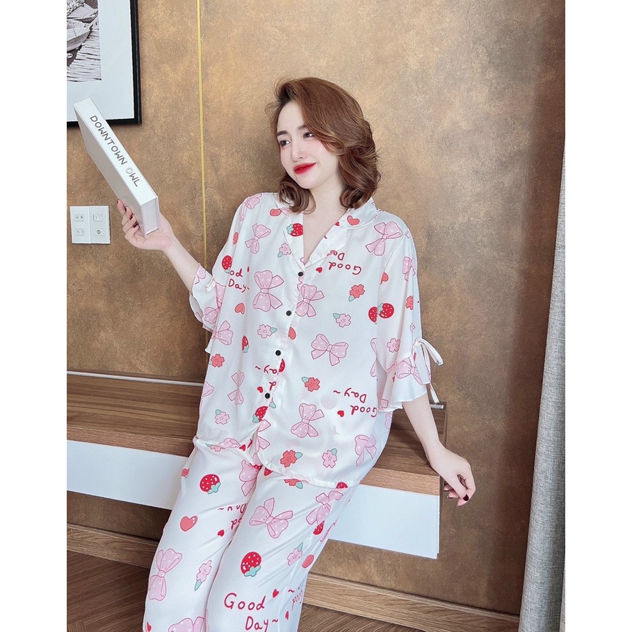 Đồ bộ bigsize Mango Cao Cấp 50-90kg Dài Tiểu Thư Xẻ Tà, Since1997 Đồ ngủ bigsize Pijama bigsize