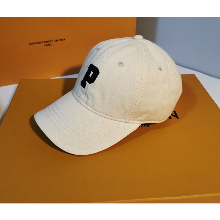 Mũ lưỡi trai, nón kết thêu chữ P màu đen trắng phong cách Ulzzang phù hợp đi chơi, đi học, basic, M03