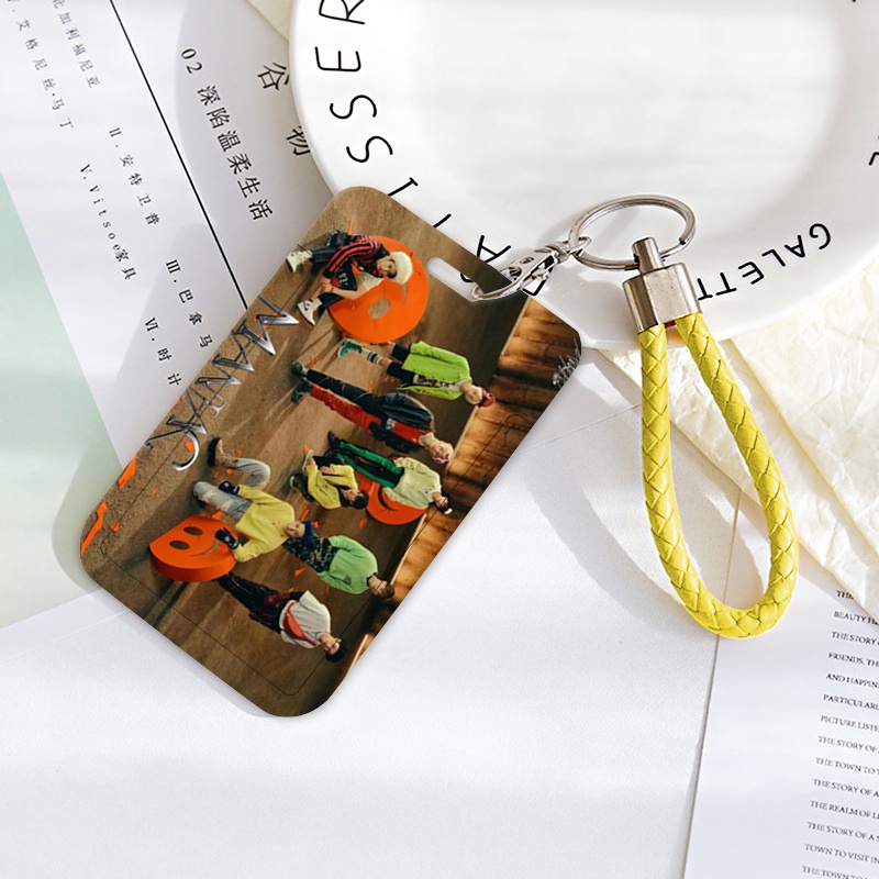 Bao Đựng Thẻ ID/Thẻ ID/Thẻ Xe Buýt Có Nắp Trượt Kiểu KPOP Stray Kids Dễ Thương Cho Học Sinh