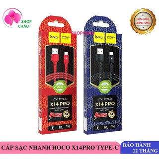 Cáp sạc nhanh android hoco x14 pro typec chính hãng - cáp sạc dây dù hoco me3