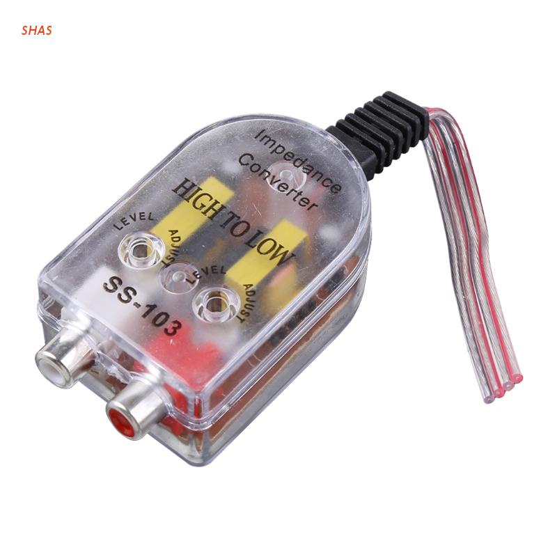Thiết bị chuyển đổi tín hiệu âm thanh cho xe hơi 12V RCA