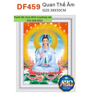 Tranh đính đá PHẬT QUAN ÂM DF459(38x50cm) chưa đính lg1399