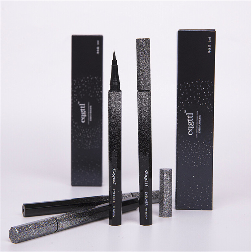 [sweet] 1pc woman Waterproof Sweatproof Long-Lasting Starry Sky Smudging Eyeliner pen for beginner