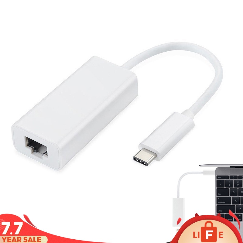Dây Cáp Chuyển Đổi Usb-C/Type-C Sang Rj45 Ethernet Lan Cho Laptop táo & Typec
