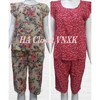 Bộ đùi mặc nhà tole lanh casual big size