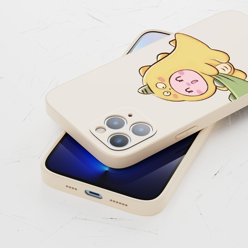 Ốp lưng iphone Ốp điện thoại Suntaiho silicon mềm in hình khủng long vàng thích hợp cho iPhone 13 12 11 Mini Pro X XR XS Max 7/8 Plus