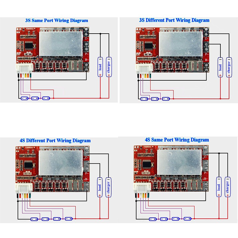 Bảng mạch 3S 4S 5S 50A BMS / Bảng bảo vệ pin lithium 55A 3.7V / Bảng mạch sắt 3.2V / LiFePO4 có Cân bằng