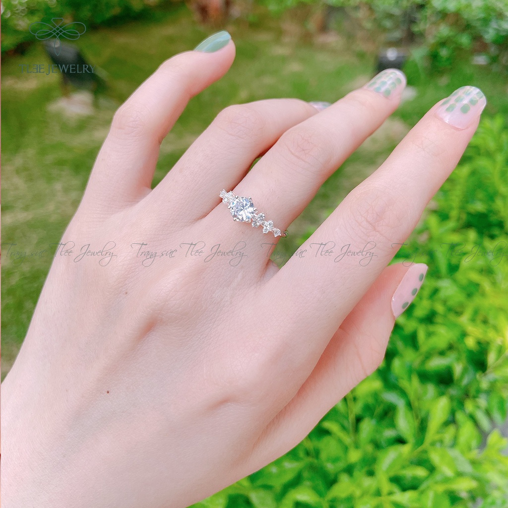 Nhẫn bạc nữ TLEE Elise Prince nạm đá sang trọng NJC A0151