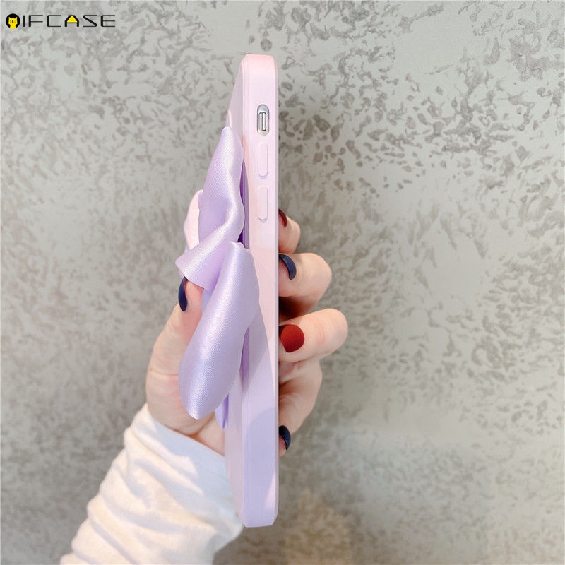 Oppo A15 A15S A9 A5 2020 A12E A3S Find X3 X2 Pro F11 F9 Phone Case Bowknot Bow Simple Matte Soft Casing Case Cover