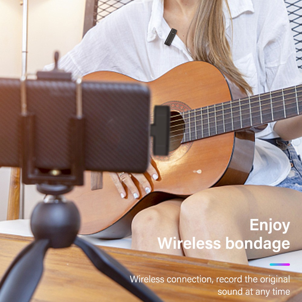 Micro Lavalier Không Dây Hỗ Trợ Phát Sóng Trực Tiếp Cho iPhone 13 12 11 Pro XR X XS Max 10 7 8 Plus iPad