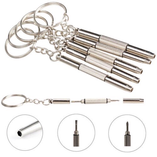 Tô Vít Mini siêu nhỏ 2 Đầu Kiêm Móc Khóa (Vặn Kính, Đồng Hồ, Điện Thoại...)
