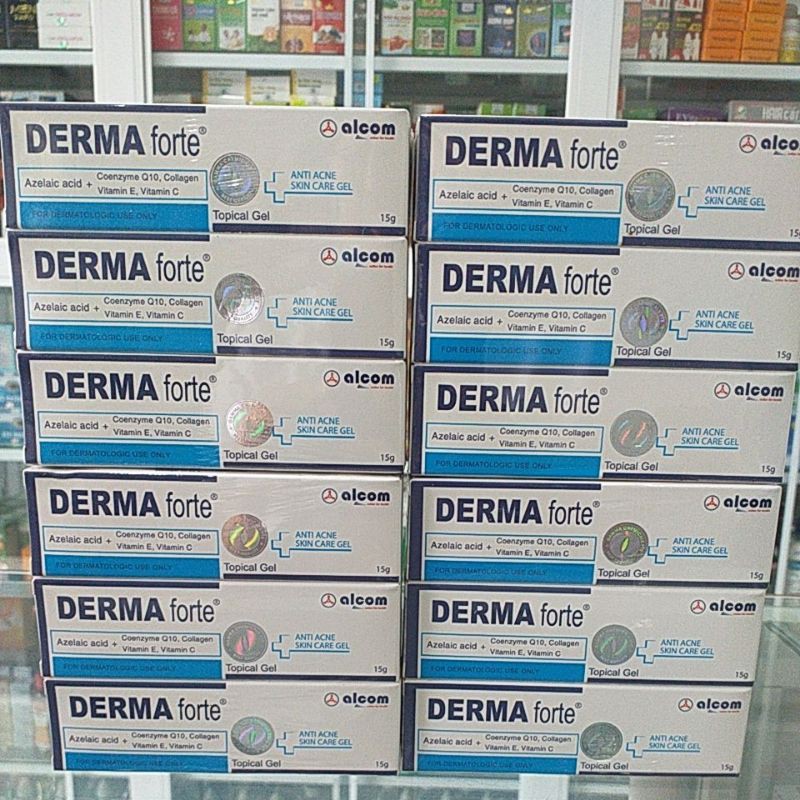 ✅[CHÍNH HÃNG] Derma Forte Gel 15g - Giảm Mụn Trứng Cá, Ngừa Thâm, Mờ Sẹo, Dưỡng Da [megaduo, Dolly ac]