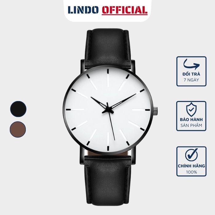 Đồng hồ nam thời trang công sở chính hãng D-ZINER NAD17 mặt tròn tối giản