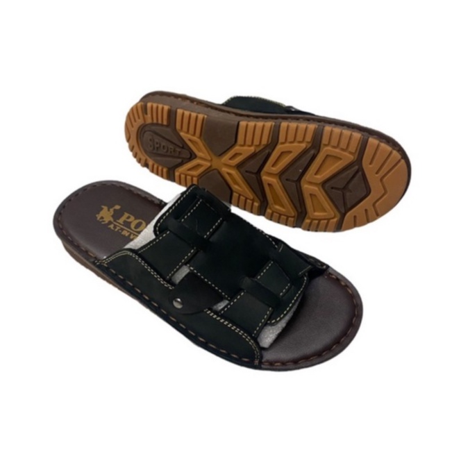 Dép nam da bò 100 % đế hai màu cao cấp ms 053