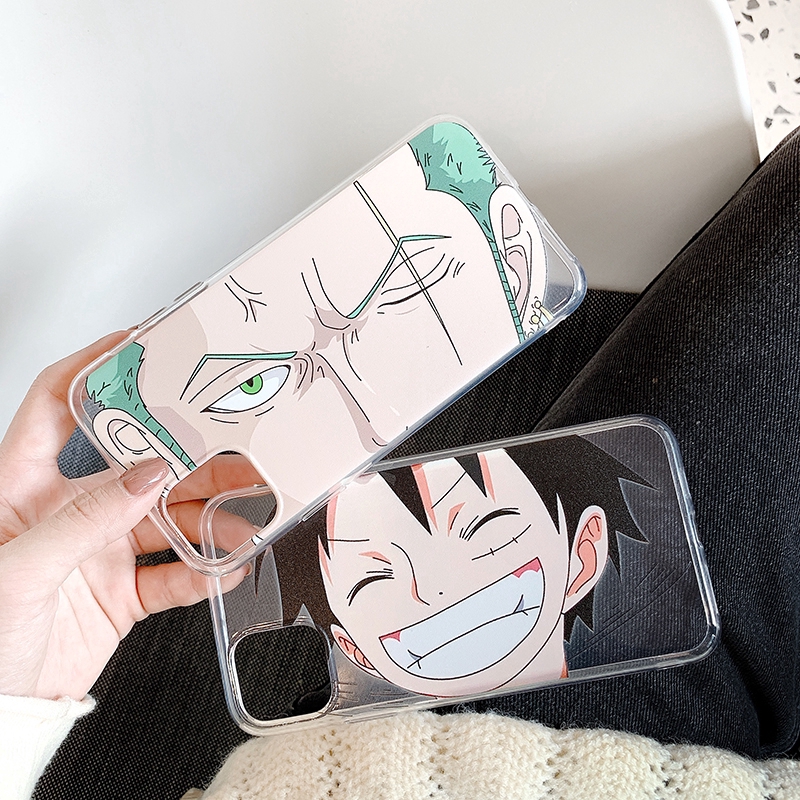 Ốp điện thoại mềm hình One piece luffy zoro cho iPhone 11 Pro 7 8 Plus X XS MAX XR