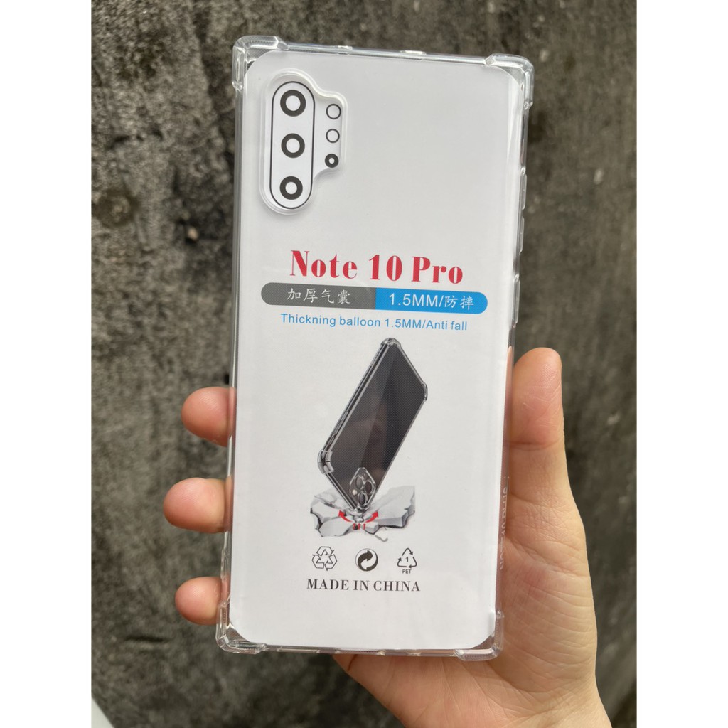 Samsung Galaxy Note 10 Lite/ Note 10 Plus/ Note 10/ Note 9 Ốp lưng dẻo trong suốt chống sốc 4 góc